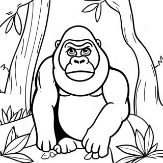 Ivan Gorilla In Pagina De Colorat Din Jungla 111986-48222