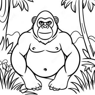 Ivan Gorilla In Pagina De Colorat Din Jungla 111986-48223