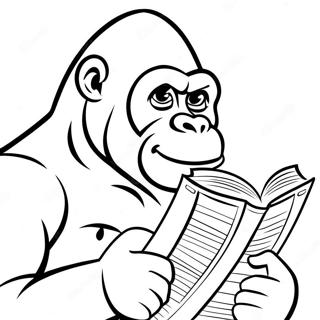 Ivan Gorilla Citind Pagina De Colorat 111988 48232