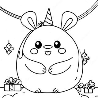 Pagina De Colorat Squishmallow Festiv Cu Lumini De Craciun 112066-48291