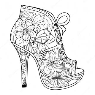 Pagini De Colorat Cu Tocuri Inalte Funky 112245 48430