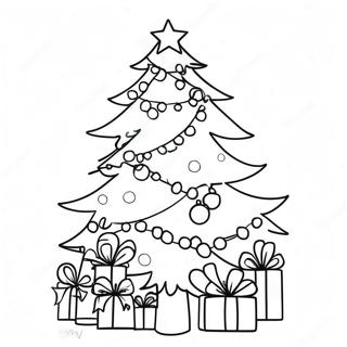 Pagini De Colorat Cu Brad De Craciun Festiv 112270-48449
