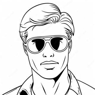 Pagina De Colorat Ken Cu Ochelari De Soare Cool 112294-48465
