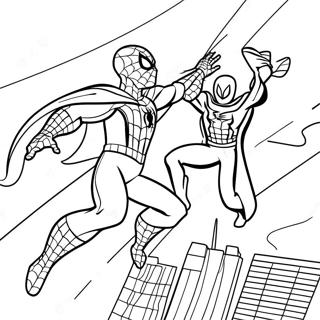 Pagina De Colorat Spiderman Vs Mysterio 112448-48596