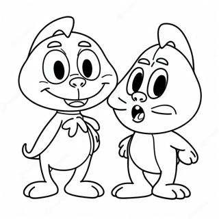 Pagina De Colorat Aventuroasa Ren Si Stimpy 112832 48886