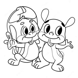 Pagina De Colorat Aventuroasa Ren Si Stimpy 112832 48887