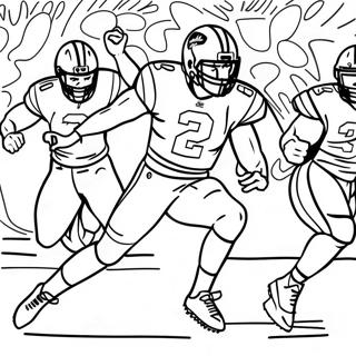 Pagina De Colorat Saquon Barkley Evitand Aparatorii 112885 48935