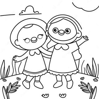 Poppy Și Viva Pagini de colorat