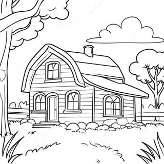 Ferma Fermecatoare Cu Grajd Pagina De Colorat 113065-49187