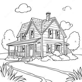 Scena Vintage De Ferma Pagina De Colorat 113067 49193