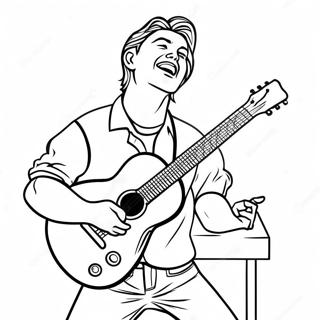 Cantaret Rock Cantand La Chitara Pagina De Colorat 113117 49230