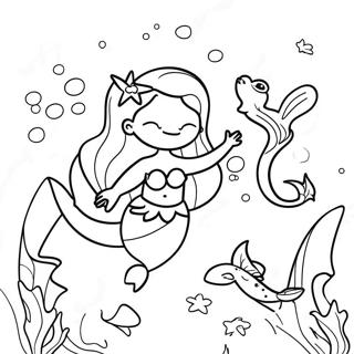 Sirena De Crăciun Pagini de colorat