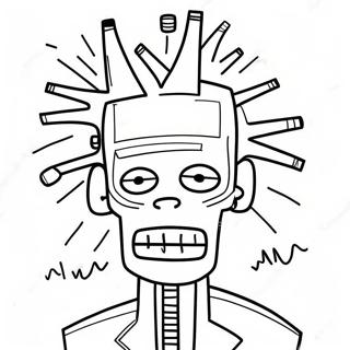 Pagini De Colorat Cu Arta Basquiat Colorata 113680-49664