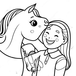 Fată Cal Pagini de colorat