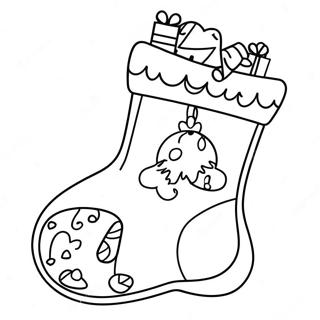 Pagini De Colorat Cu Ciorapul De Craciun Vesel Preppy 113811-49770