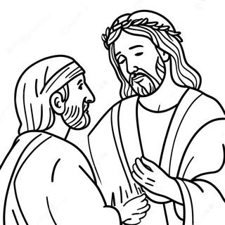 Pagina De Colorat Cu Isus Vindecand Omul Orb 114220-50083