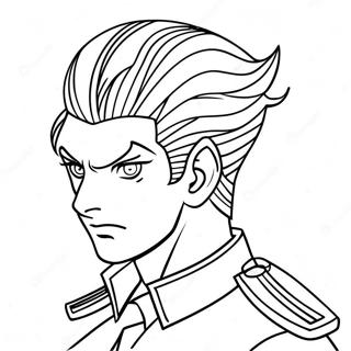 Pagina De Colorat Coafura Unica A Lui Josuke Higashikata 115177 50835