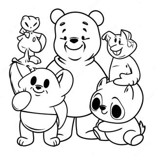 Winnie The Pooh Si Prietenii Pagina De Colorat 11527-427
