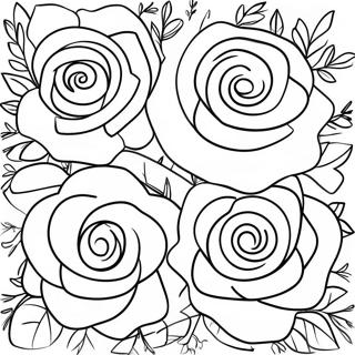 Pagina De Colorat Trandafiri Rosii Vibranti 115332-50951