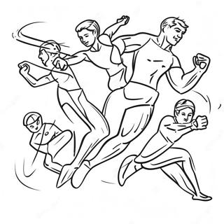 Pagini De Colorat Sportivi Olimpici In Actiune 115407-51003