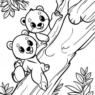 Pagini De Colorat Cu Pui Catarandu Se In Copaci 115796-51314