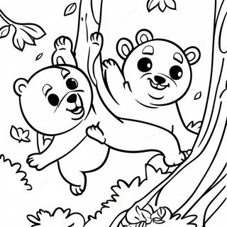 Pagini De Colorat Cu Pui Catarandu Se In Copaci 115796-51315