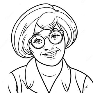 Pagina De Colorat Cu Matusa Amuzanta 115870-51364