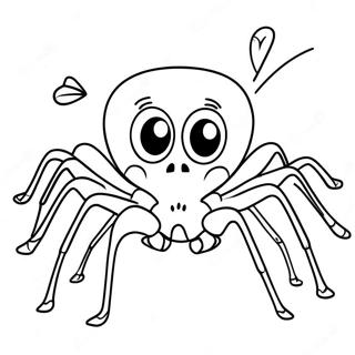 Paianjen Amuzant Cu Ochi Mari Pagina De Colorat 11612 1902