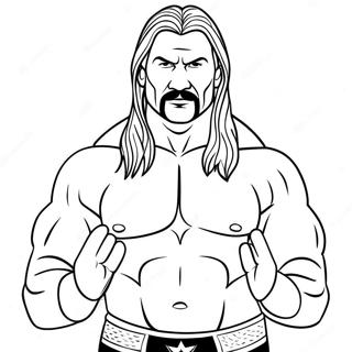 Pagina De Colorat Cu Superstarul Legendar Wwe 116337-51726