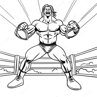 Pagina De Colorat Cu Scena Din Actiune Din Wwe 116338-51729