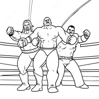 Pagina De Colorat Cu Scena Din Actiune Din Wwe 116338-51731