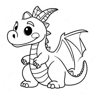 Pagina De Colorat Cu Sablon De Papusa Dragon Prietenos 116365 51754