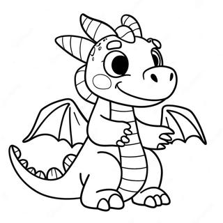 Pagina De Colorat Cu Sablon De Papusa Dragon Prietenos 116365 51755