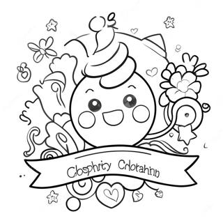 Pagini De Colorat Cu Banner De Felicitari Vesele 116698 52178