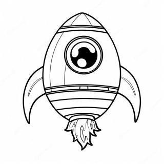 Pagina De Colorat Nava Spatiala Cu Racheta 116801-52254