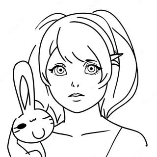 Pagina De Colorat Touka Kirishima Cu Masca De Iepure 116851-52289