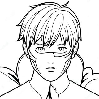 Pagina De Colorat Ken Kaneki Cu Un Ochi 116853-52297