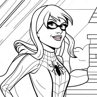 Pagina De Colorat Gwen Stacy In Costum De Spider Man 116979 52388