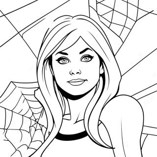 Pagina De Colorat Gwen Stacy Cu Panze De Paianjen 116980-52390