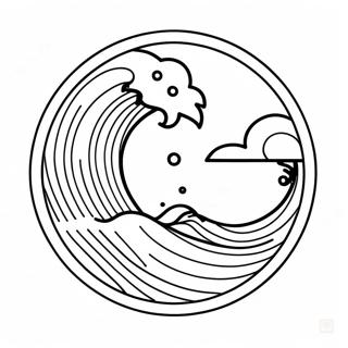 Pagini De Colorat Cu Semnul De Avertizare Tsunami 117008 52419