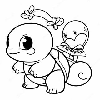 Pagini De Colorat Cu Squirtle Cu Lumini De Craciun 117059 52460