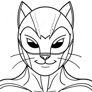 Pagina De Colorat Cu Cat Noir Cu Superputeri 117651 52901