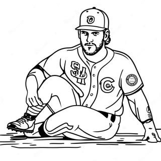 Bryce Harper Alunecand Spre Baza Pagina De Colorat 117780 53003