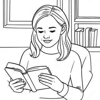 Pagini De Colorat Cu Rory Gilmore Citind O Carte 117986 53157