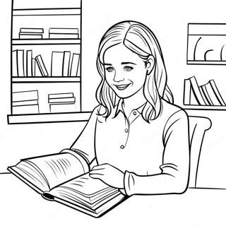 Pagini De Colorat Cu Rory Gilmore Citind O Carte 117986 53159