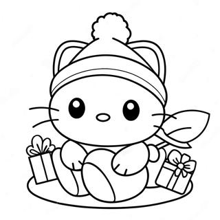 Pagina De Colorat Hello Kitty De Craciun 118216-53332