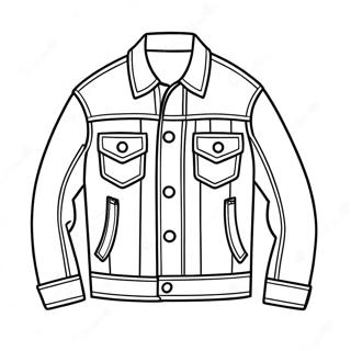 Pagina De Colorat Cu Jacheta Din Denim Eleganta 118347-53440