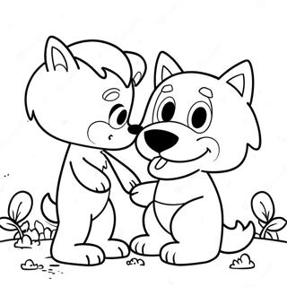 Pagina De Colorat Steve Si Maggie Jucand Impreuna 119220-54239
