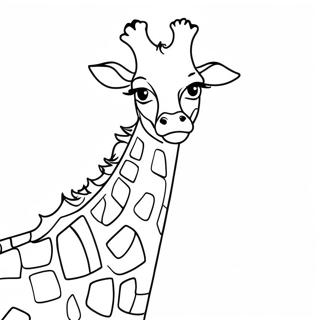 Girafă Realistă Desene De Colorat