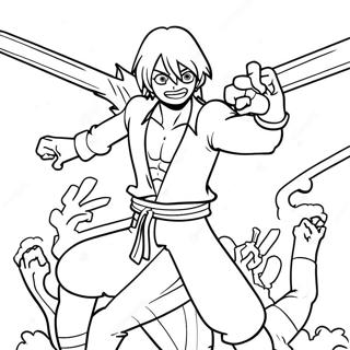 Pagini De Colorat Cu Sanji Luptandu Se Cu Dusmanii 119812-54703